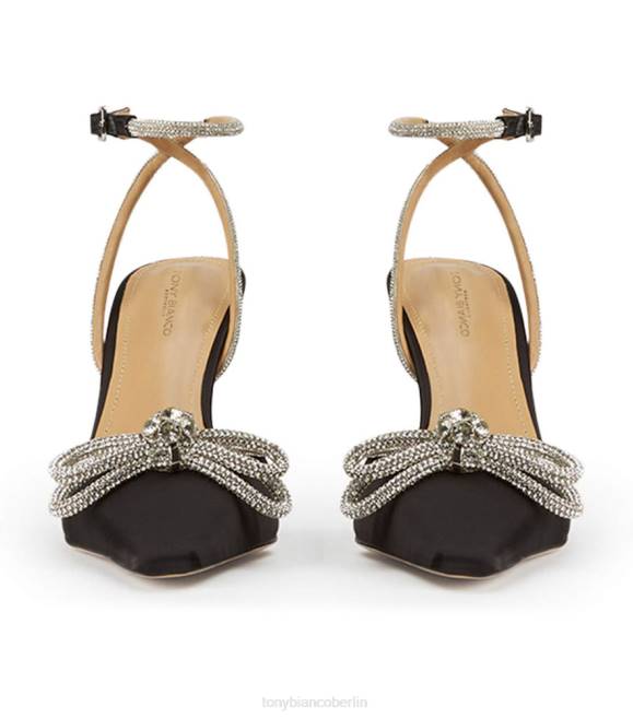 Stöckelschuhe| de Tony Bianco Frauen Eros-Absätze schwarzer Satin 462489
